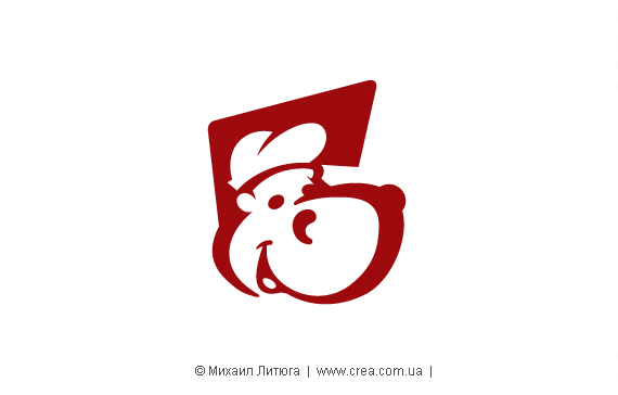 Логотип (он-же знаковый персонаж) для супермаркета "Бегемот"