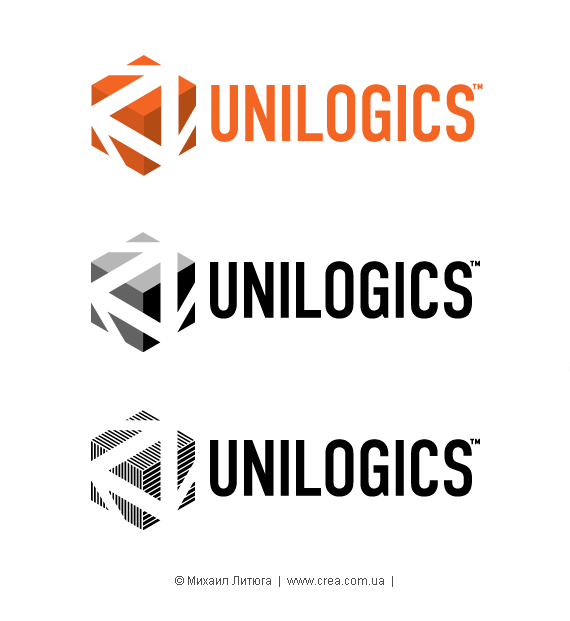 логотип Unilogics  в различных цветовых моделях