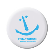 Кликайте, чтобы заказать магнитик с альетрнативным логотипом Севастополя «Я любдю этот город»